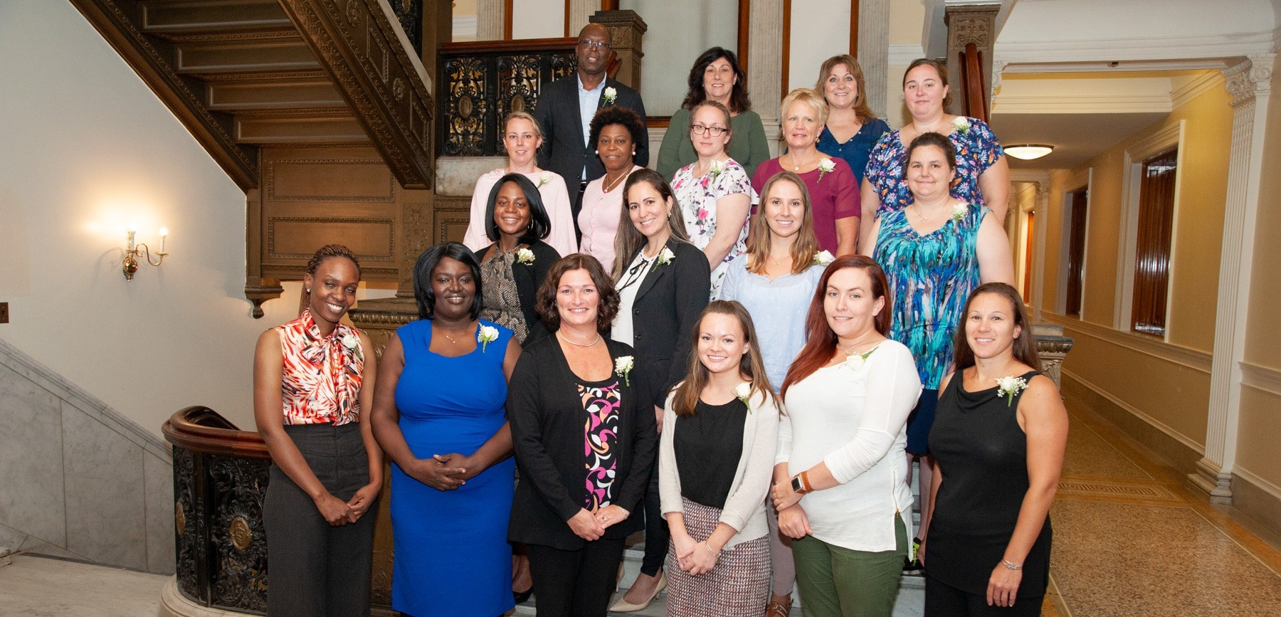 Foundation Scholars gathered at the State House